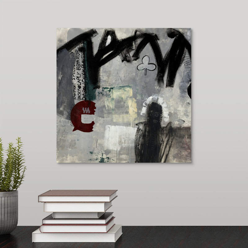 « unécoliered », peinture sur toile, H 12 po x l 12 po x P 1,25 po, Toile tendue