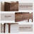 Mid-Century Modern Walnut Rectangular Storage Console Table-111990748