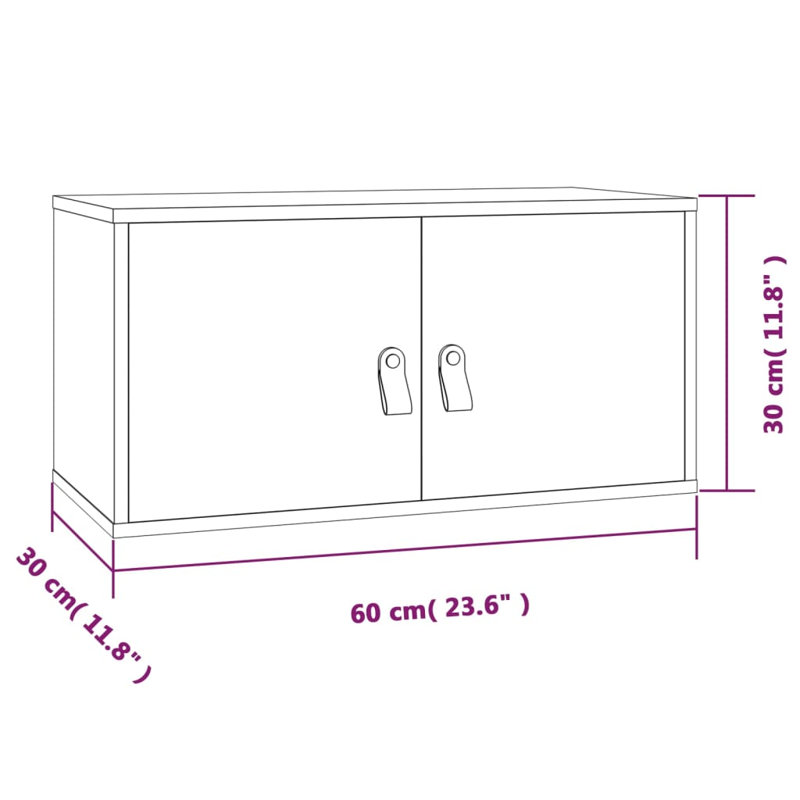 Melvindale Floating Shelf Accent Chest, Natural, 30cm H x 60cm W x 30cm D