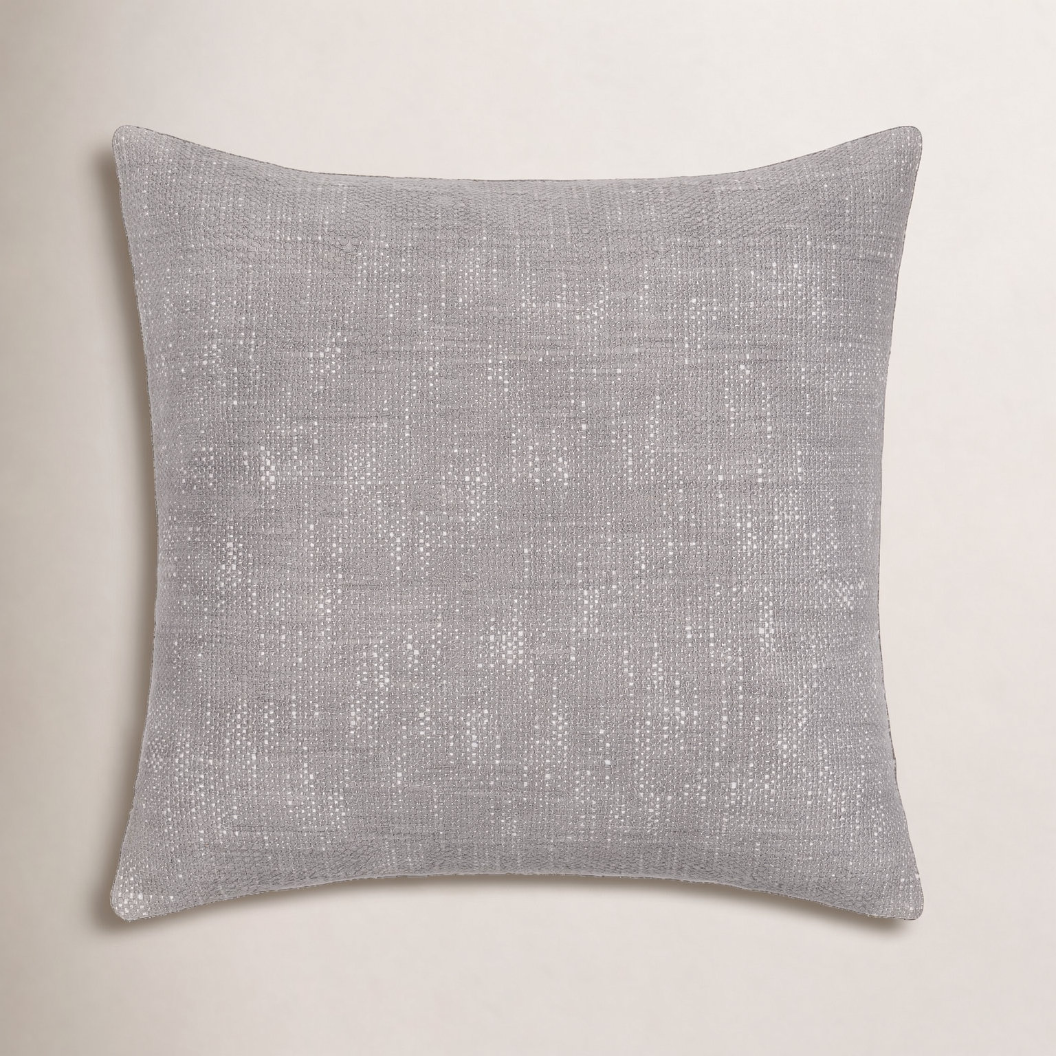 Bertha Pillow Cover, Down, 22" x 22", Medium Gray/Cream