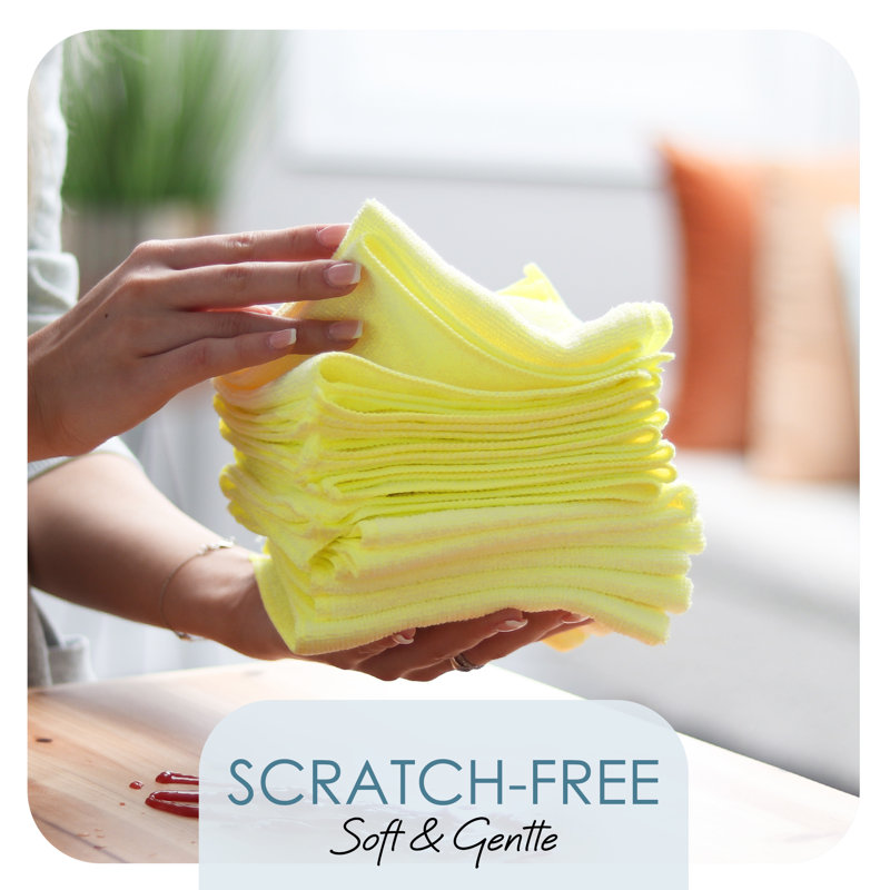 Microfiber Cleaning Cloths, Yellow