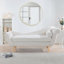 Chaise longue avec accoudoirs à volutes