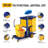 3-Tier 500 Lbs Capacity Janitorial Cart With Locker & 15 Gallon Bag -110916782