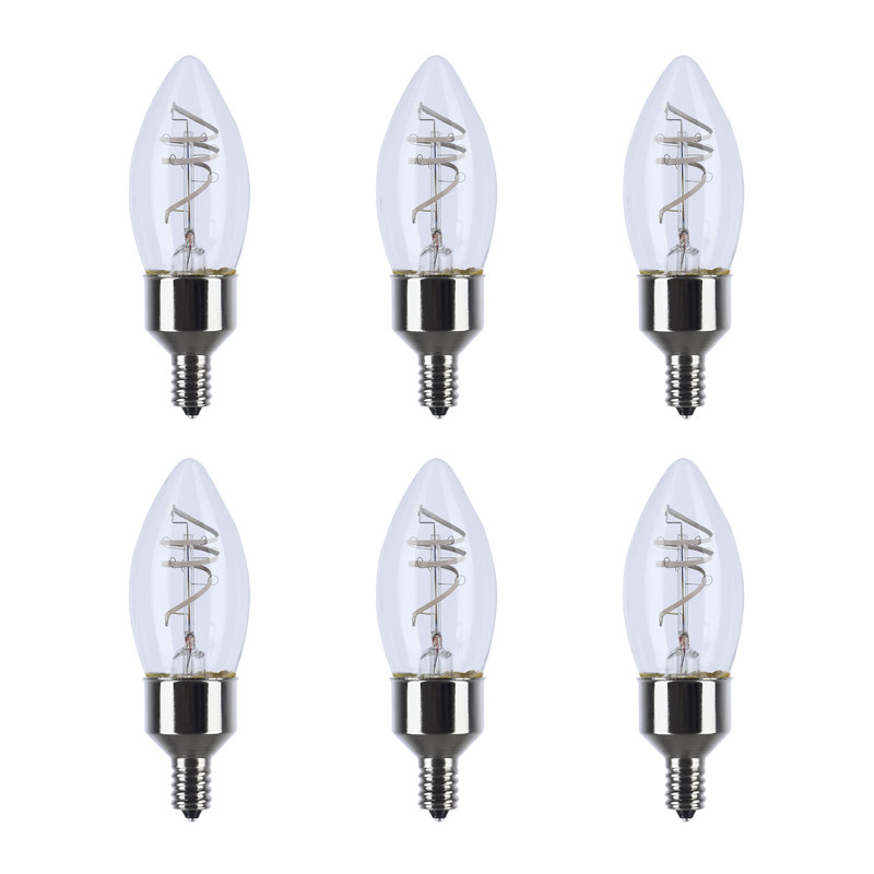 4 Watt LED - Flex Gray Coil Filament - B11 - Candelabra Base - 2700K CCT - Clear - 120 Volt