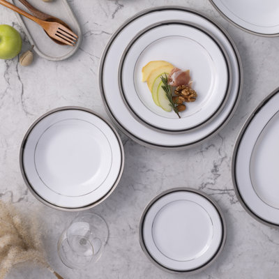 Noritake Austin Platinum Set Of 4 Bread & Butter/Appetizer Plates, 6-1/4"