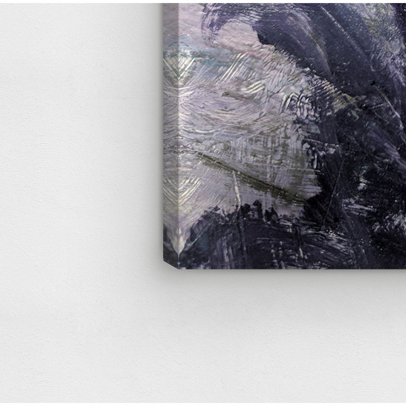 «Dreaming Abstract Silver Abstract», impression sur toile tendue, H 45 po x l 36 po, Toile tendue