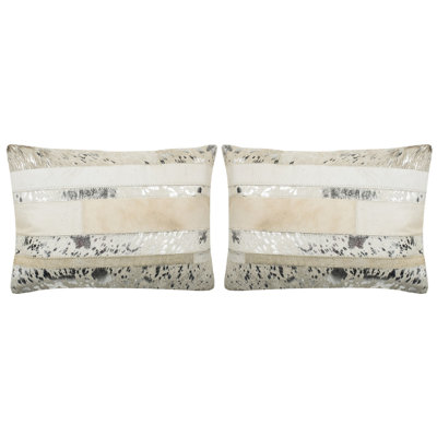 Ofelia Embroidered Feather Reversible Throw Pillow