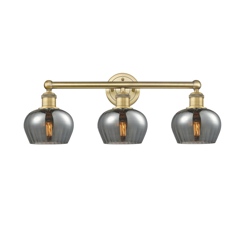 Noille 3 - Light Dimmable Vanity Light, Plated Smoke, Brushed Brass
