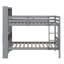 Rubber Wood Twin/Twin Bunk Bed With Bookshelf-Integrated Headboard, Adjustable Bunk Configuration-1408546801
