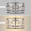 3 - Light Drum Chandelier Adjustable Hanging