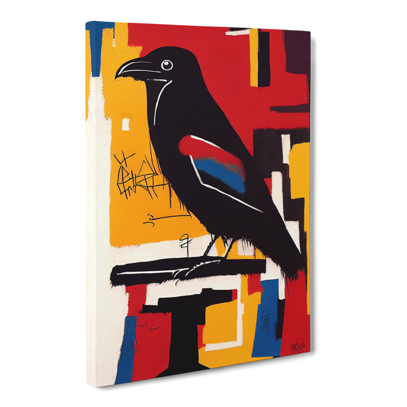 Tristram Raven Bird Graffiti Vol.2 - Wrapped Canvas, 60cm H x 40cm W x 3cm D