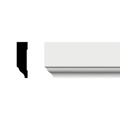 1.25'' H x 96'' W x 0.375'' D Plastic Corner Molding