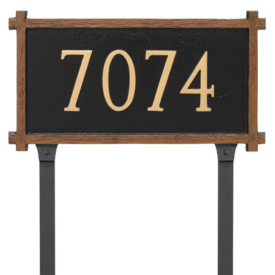 Enseigne d’adresse pour pelouse sur 1 ligne