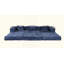 Canapé à compression, canapé-lit convertible au sol avec structure de forme fixe, canapé modulaire désossé, aucun assemblage requis, tissu chenille, pour la chambre du salon-1053275902