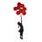 Handmade Decorative Metal Wall Accessory, Red & Black, 39.4 x 13.4 inches | 100% Metal with 0.06 inches Thickness | Unique Wall Art, Perfect for Modern Decor | Easy to Hang, Variations in Color & Texture
