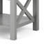 Table de bout rectangulaire contemporaine en bois massif l 14 po avec tiroir, tablette ouverte et X-Design Kitchener-1147346160-1103037992