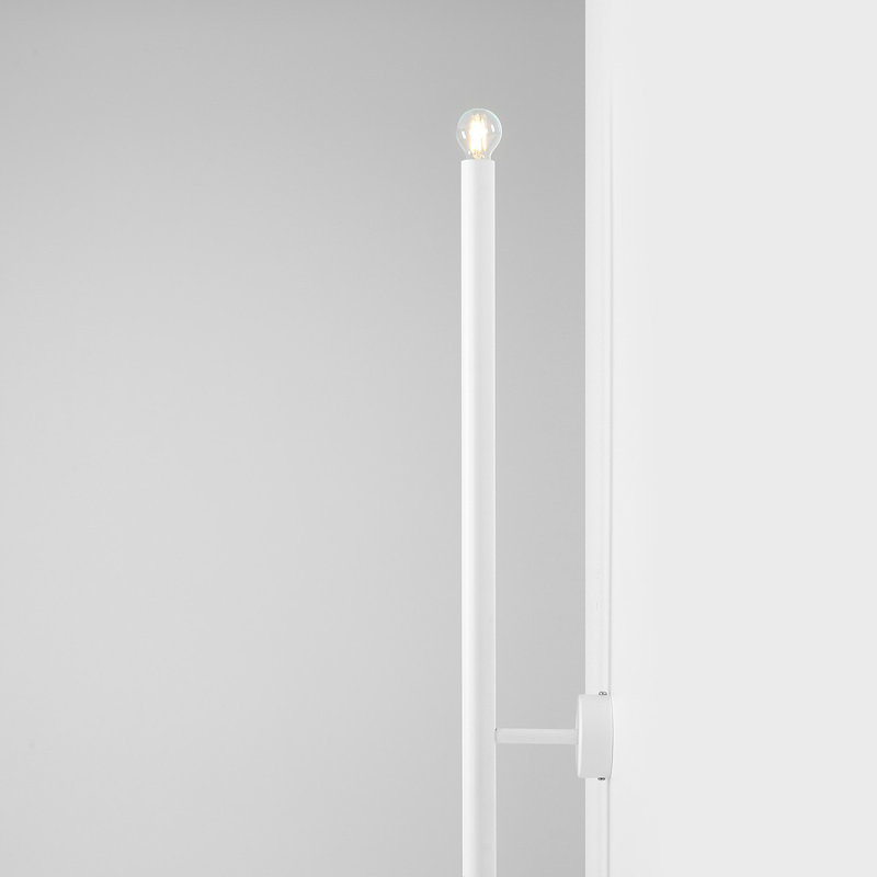 Allwein Steel Swing Arm Sconce, White, 100cm H x 8cm W x 13cm D