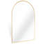 Miroir de salle de bain arqué 20X30 pouces doré - cadre en alliage d'aluminium