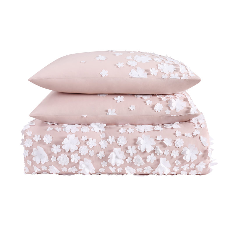 Christian Siriano NY® Confetti Flowers Comforter Set, Blush Pink, Full/Queen Comforter + 2 Standard Shams