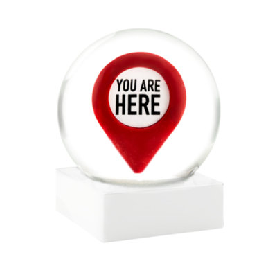 You Are Here Snow Globe