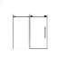Porte de douche sans cadre, verre trempé transparent de 1/4 po (6 mm), film antidéflagrant, poignée en acier inoxydable-115606788-115606790