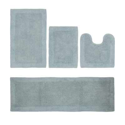 Ensemble de tapis pour salle de bain réversible 4 pièces Edge