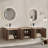 72" Floating Double Bathroom Vanity with Ceramic Sink and Handle-Free Design-126172210