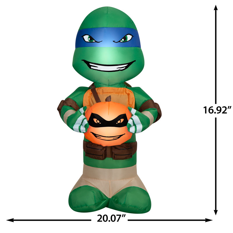 Airblown Big Head Leonardo with Pumpkin Nick