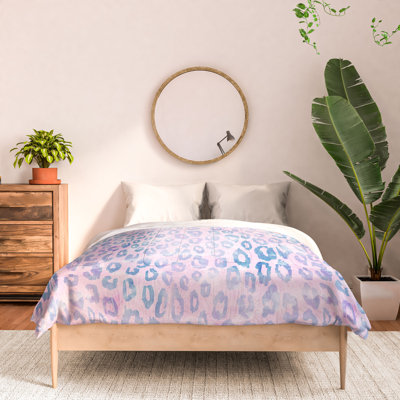 Édredon en coton Schatzi mauve / bleu standard