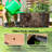 Wooden Raised Garden Bed, Planter Box W/ Trellis And Metal Corners, Portable On Wheels For Patio, Backyard, Deck, Brown