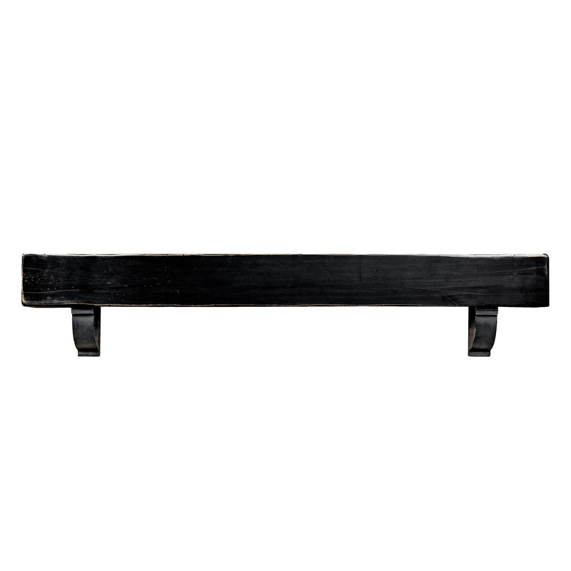Breckenridge Fireplace Mantel, Satin Black, 60"
