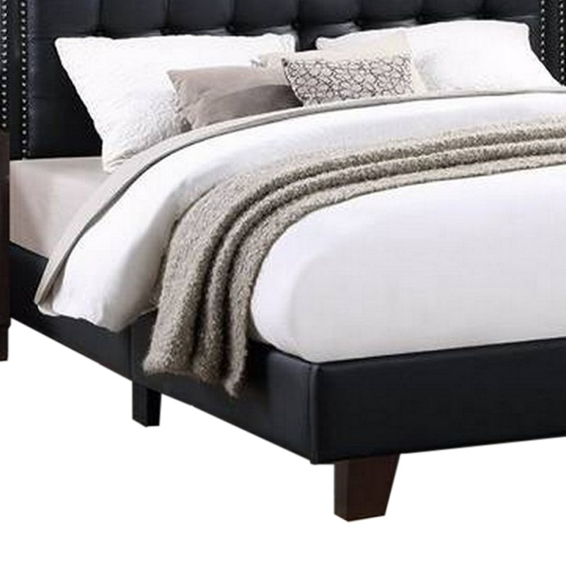 Robiya Upholstered Tufted Platform Bed, Queen