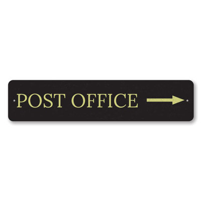 Plaque en aluminium personnalisée pour bureau de poste