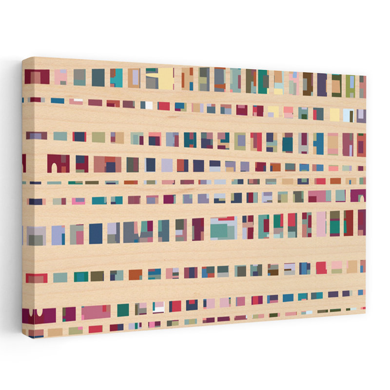 «The Space Entre Us», art géométrique abstrait contemporain, H 32 po x l 48 po