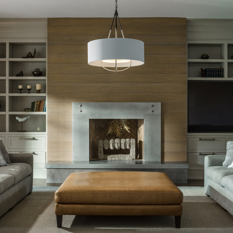 Loop 4 - Light Chandelier, Soft Gold, Natural Anna, Natural Iron