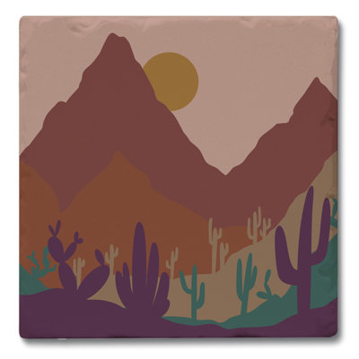 Stoneware Square 4 Piece Coaster Set