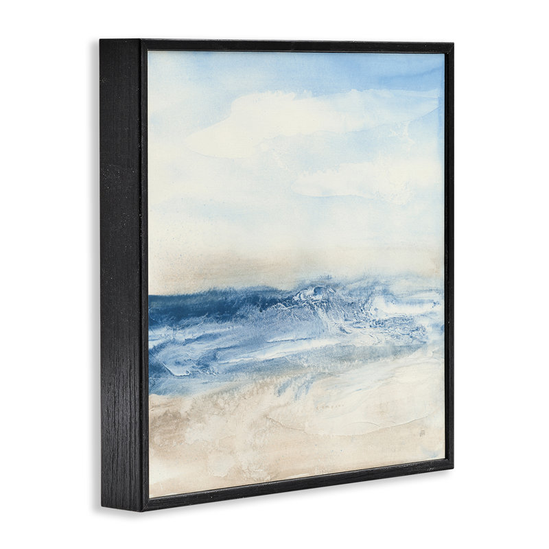  «Abstract Surf & Sand», estampe numérique encadrée par Chris Paschke, Giclée encadrée noir minuit, H 24 po x l 24 po