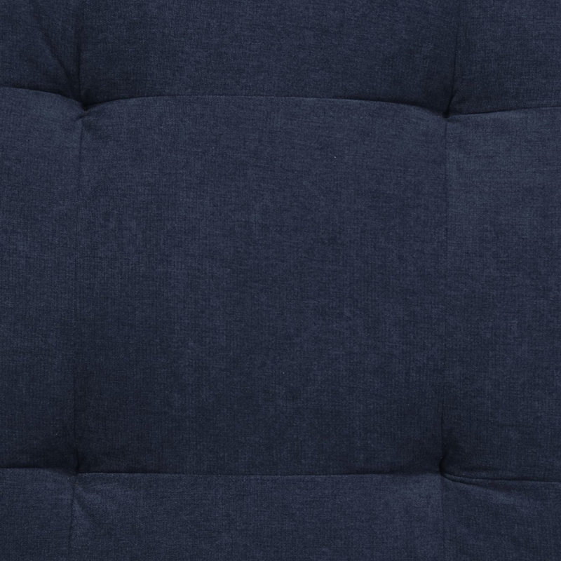 Fauteuil d'appoint sans accoudoirs Sunset Trading Pixie | Canapé modulaire modulaire | Tissu bleu marine et crème