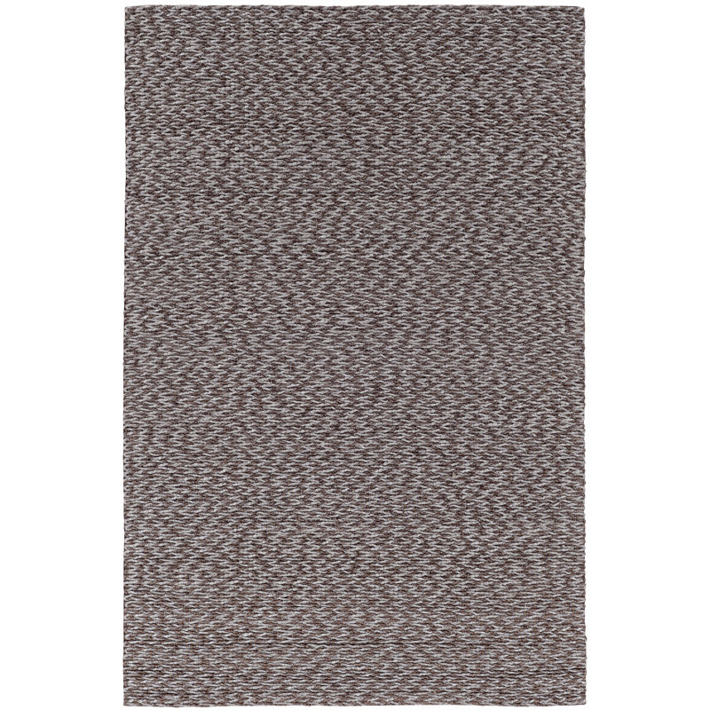 Gris/argent/Tapis décoratif charbon bouclé à la main Lale, Rectangle 8 pi x 10 pi