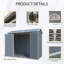 Remise de rangement extérieure 8 pi x 4 pi avec deux fenêtres et deux portes, remise en plastique avec plancher pour Gargen, patio, cour, pelouse-129466282