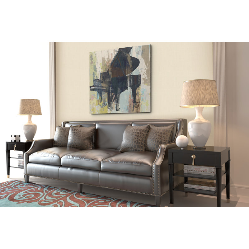" Bluebird Piano ", 40" H x 40" W x 1.5" D, Wrapped Canvas