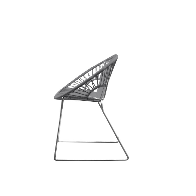Chaise de patio Puerto, Gris / Chrome