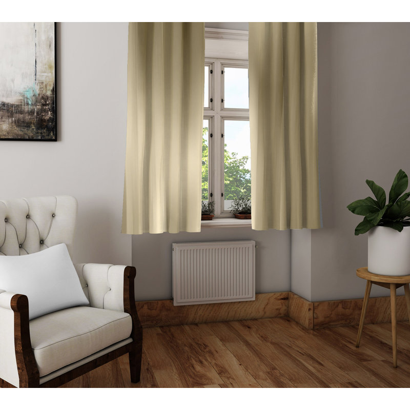 Paire de rideaux semi-transparents en polyester Danitra, L 20 po x L 82 po