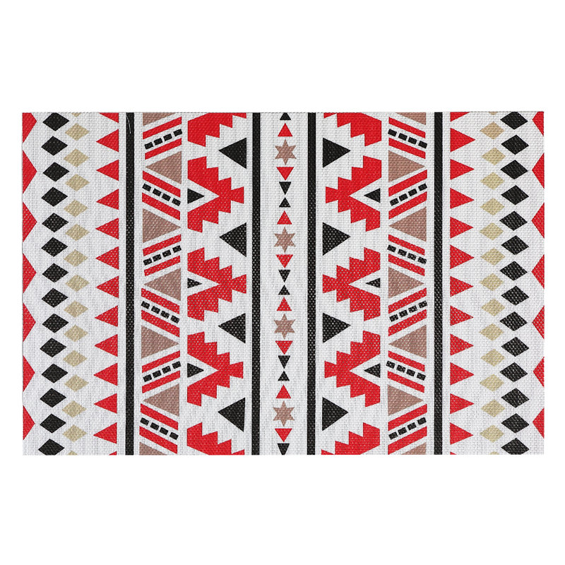 Ensemble de 12 napperons en vinyle, Rouge