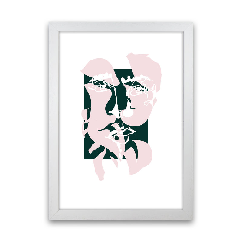 Modern Art II - Print, 29.7cm H x 21cm W x 3cm D, White Framed