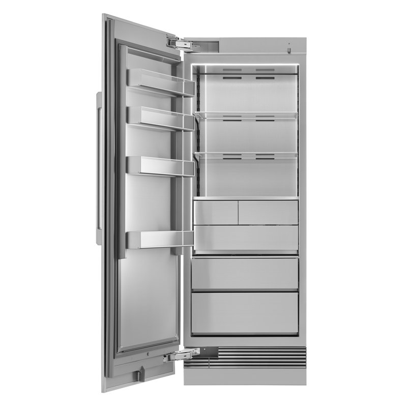24" Column Panel Kit, Left, 30", Silver Stainless