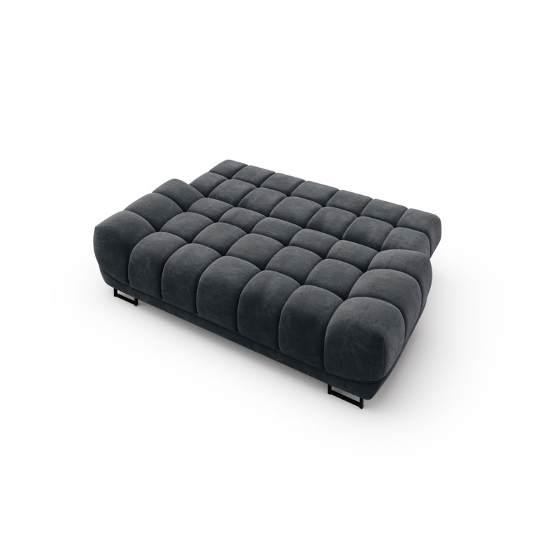 Nicolus 3 Seater Velvet Sofa Bed, Dark Grey