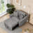 3 IN 1 Lounger Chair Chenille Convertible Sleeper Chair-1636921361