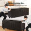 Coffre de rangement avec charnière de sécurité, coffre en bois manufacturé à 4 roues, 39,37 po x 15,74 po x 19,48 po pour chambre à coucher, salon et entrée-1623685936-1636933434