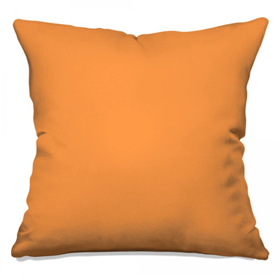 Solid Orange Background Double Sided Throw Pillows